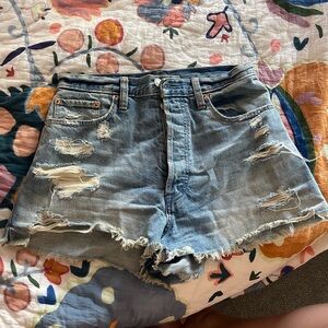 a&f denim shorts